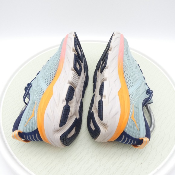 Hoka One One Bondi 7 1110531-BHBI Womens US 7.5D Running Shoes Blue Haze Sneaker - Picture 6 of 10